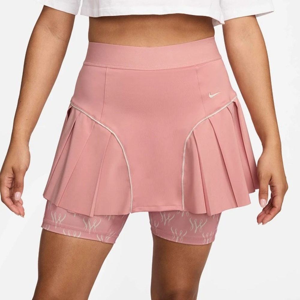 NWT Nike Serena Williams Design Crew Tennis Skirt with Shorts Pink Women Size XS